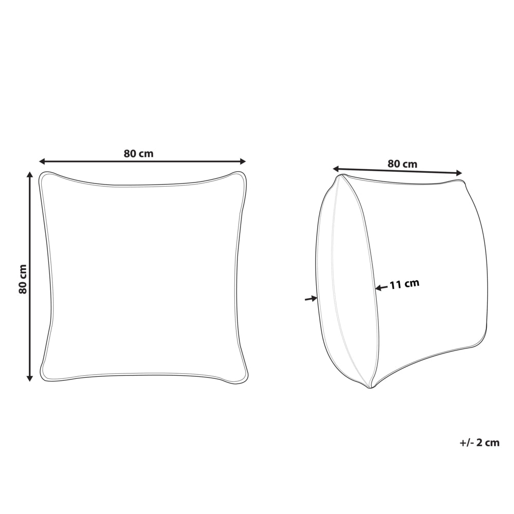 Cuscino da letto guanciale Cotone Bianco Piumino D'anatra e Piume 80 x 80 cm Alto Medio Morbido