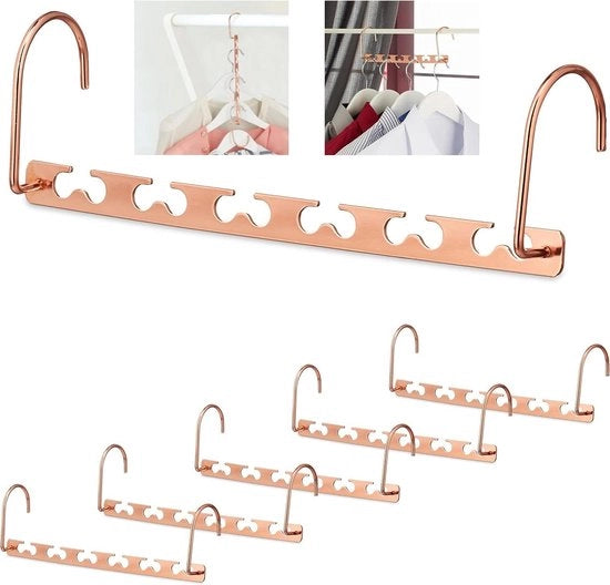 Hangers per spazio per 12 hangers in armadio - Multi hanger 26 cm metallo rame hangers