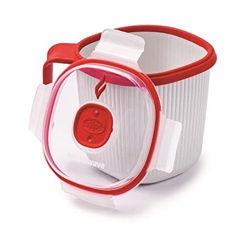 Snips 000847 Tempozero Contenitore per Microonde 0.70 L con Coperchio Ermetico e Valvola di Sfiato colore Bianco
