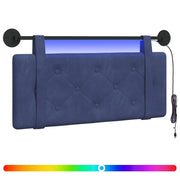 Testiera | Testata sospesa Con luce LED Blu Polizia Velluto