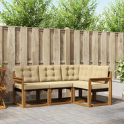 Set di divani da esterno con cuscino 4 pcs Naturale e Beige
