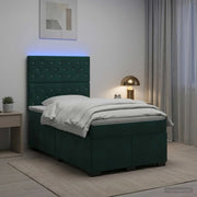 Letto box spring con materasso Verde Scuro 120 x 190 cm Velluto 3455063