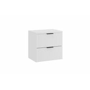 Set da bagno NOXERA 60 cm – Mobile sottolavabo sospeso bianco alpino opaco con piano per lavabo