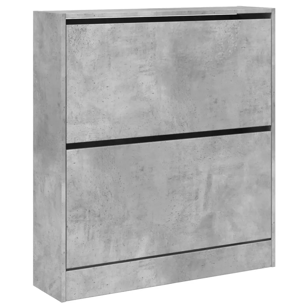 Scarpiera Grigio Cemento 80x21x87,5 cm in Legno Multistrato 839920