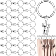 Raccordi per tende con clip - Raccordi metallici - 40 pezzi - Acciaio inossidabile - 25 mm