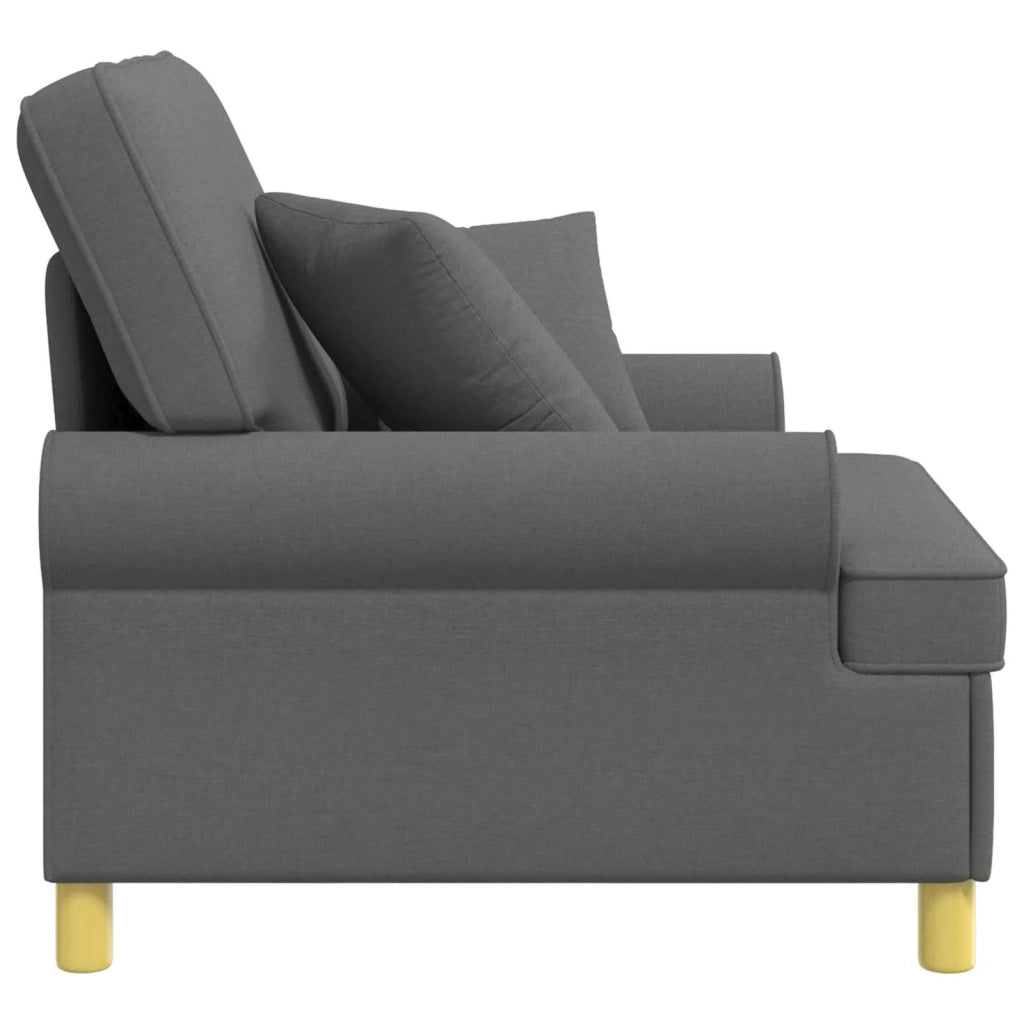 Poltrona XL con Cuscini Grigio Scuro Tessuto 42043484