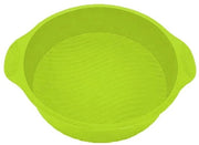 Forma per torta a forma rotonda 25 cm - Silicone - BPA libero - Resistente alle abrasioni - Verde - Cottura sicura e salutare - Padella per cottura