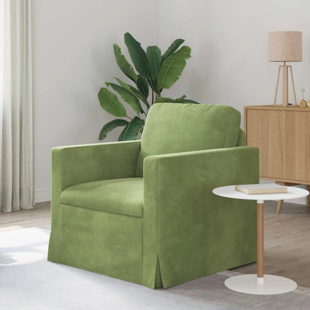 Divano Verde chiaro 78 x 78 x 80 cm Velluto 42024407