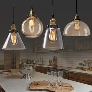 Lampada Da Soffitto Pensile Di Vetro Verto C