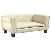 Divano letto per cani comodo 70 x 45 x 30 cm crema similpelle 02_0042820