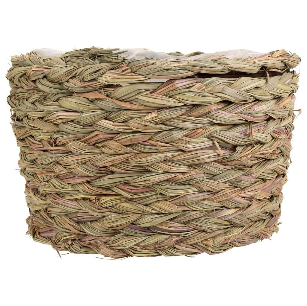Cesto in corda intrecciata marrone d24x14h