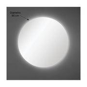 Specchio da Parete Rotondo Diametro 85 cm spessore 4mm con Illuminazione LED