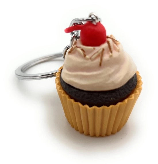 Decorazione per Cupcake con Chiave a forma di Caramella e Sled in Cuoio Scuro