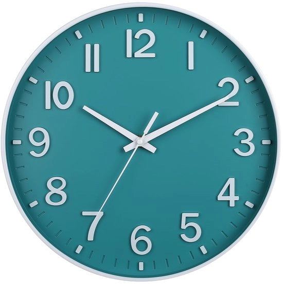 HZDHCLH 30cm orologio da parete silenzioso con secondi battenti e cifre arabe senza tic per la decorazione in soggiorno, cucina, ufficio e camera da letto