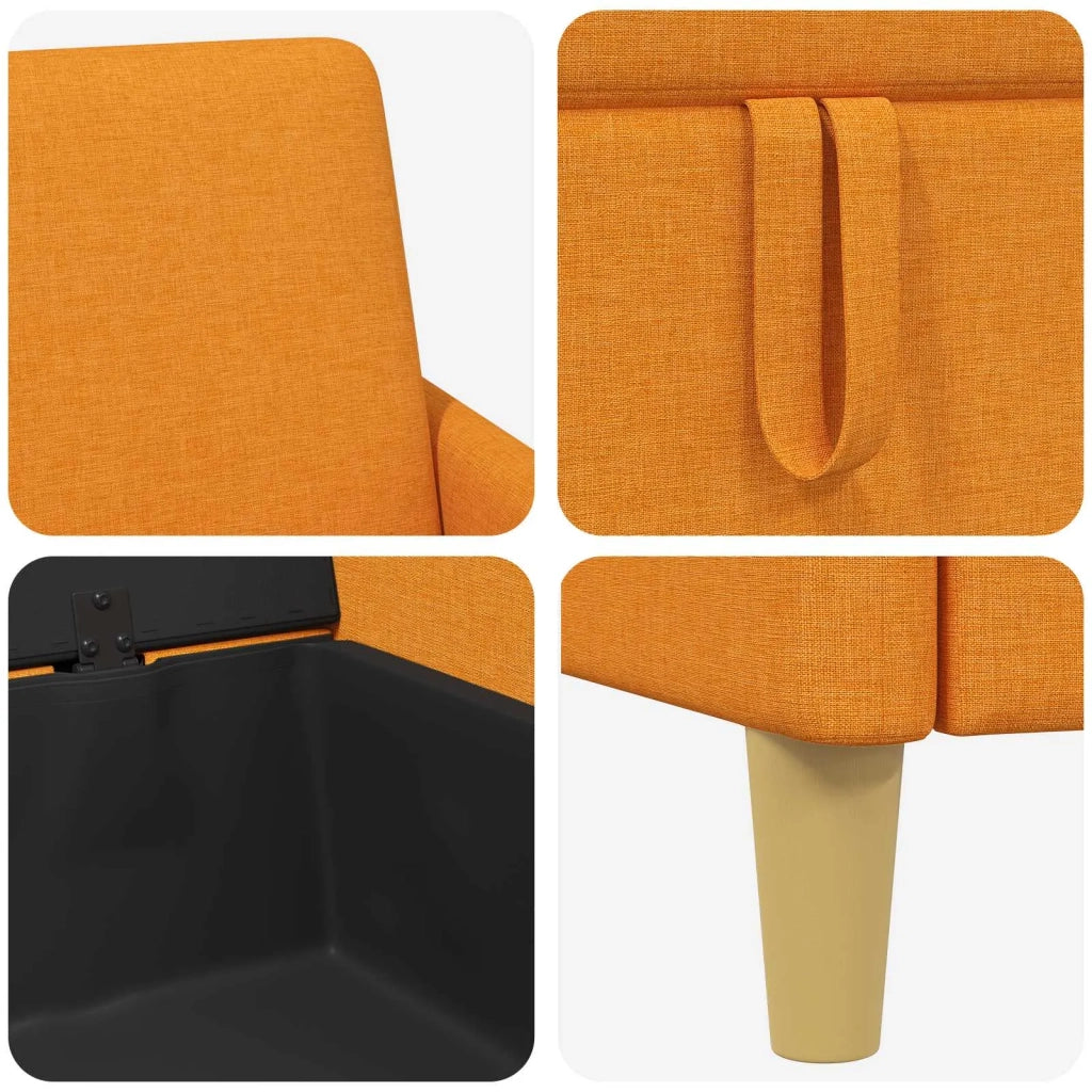 Divano con Storage Giallo Scuro 172 x 78 x 87 cm Poliestere 42036956