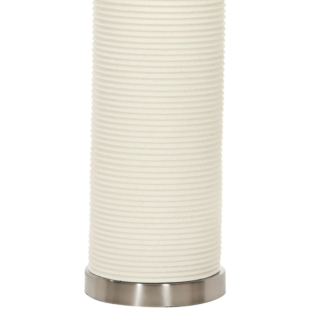 Lampada Da Scrivania Contemporanea Ripple Porcellana Bianca 1 Luce E27