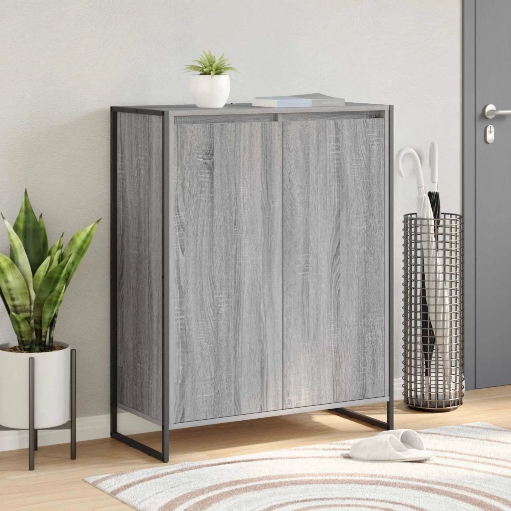Mobile per scarpe con porta-Scarpiera Grigio Sonoma 79 x 36 x 100 cm