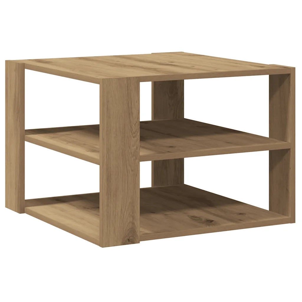 Tavolino salotto | Tavolino da caff¨¨ | Tavolino da Soggiorno Rovere Artigianale 58x58x40 cm in Truciolato