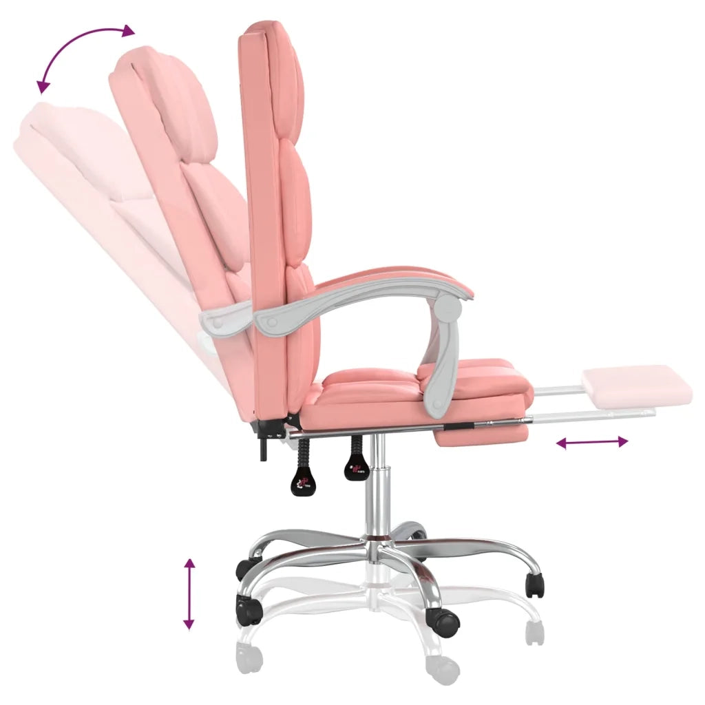Poltrona da Ufficio Reclinabile Rosa in Similpelle cod mxl 8305