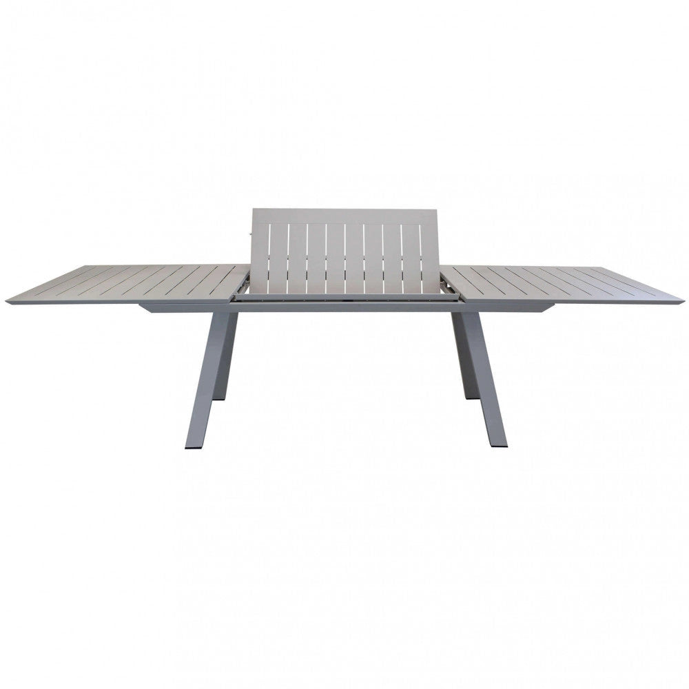 Tavolo Zante Allungabile 200/300x110x75 h cm in Alluminio Tortora