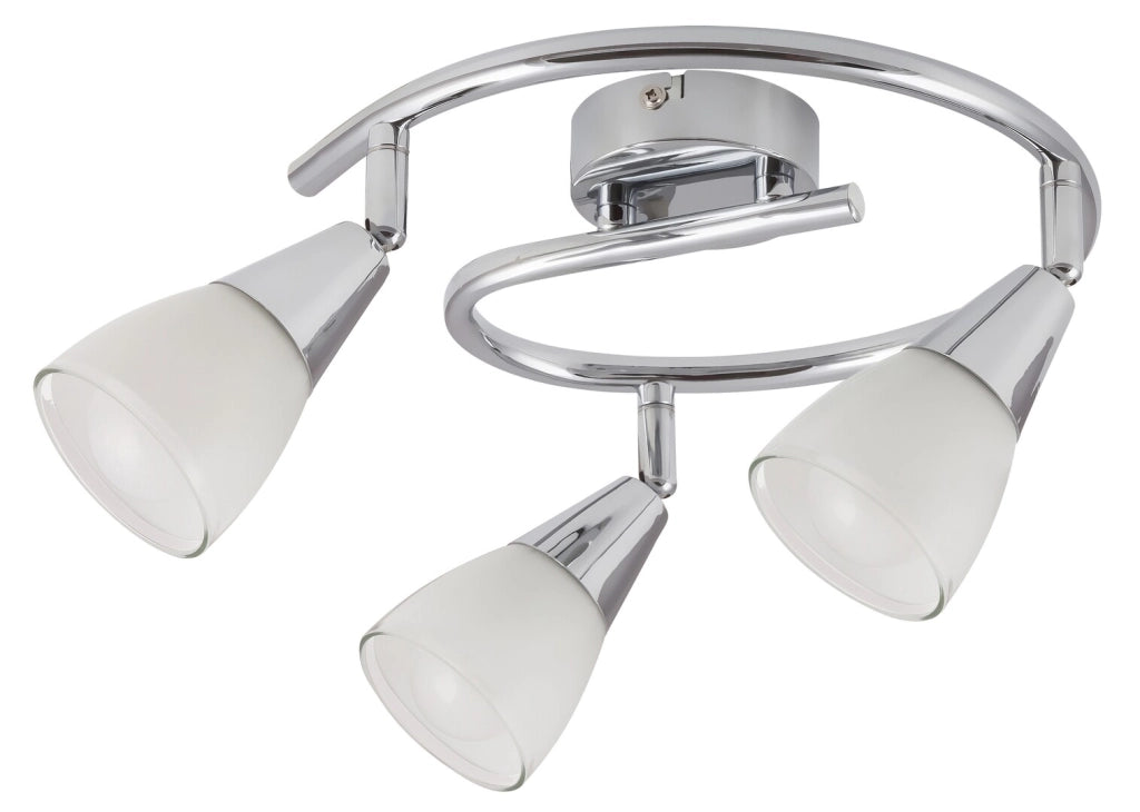 Spot da soffitto Rabalux Nicolette cromo/bianco 3xE14