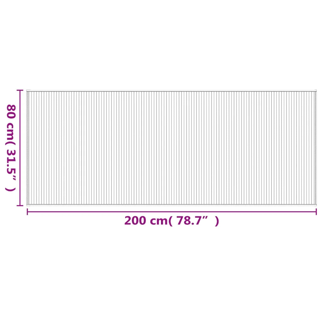 Tappeto Rettangolare Marrone Scuro 80x200 cm in BambÃ¹