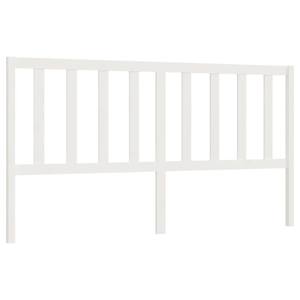 Testiera per Letto-Testata-Testiera Decorativa Bianca 206x4x100 cm Legno Massello di Pino 187120