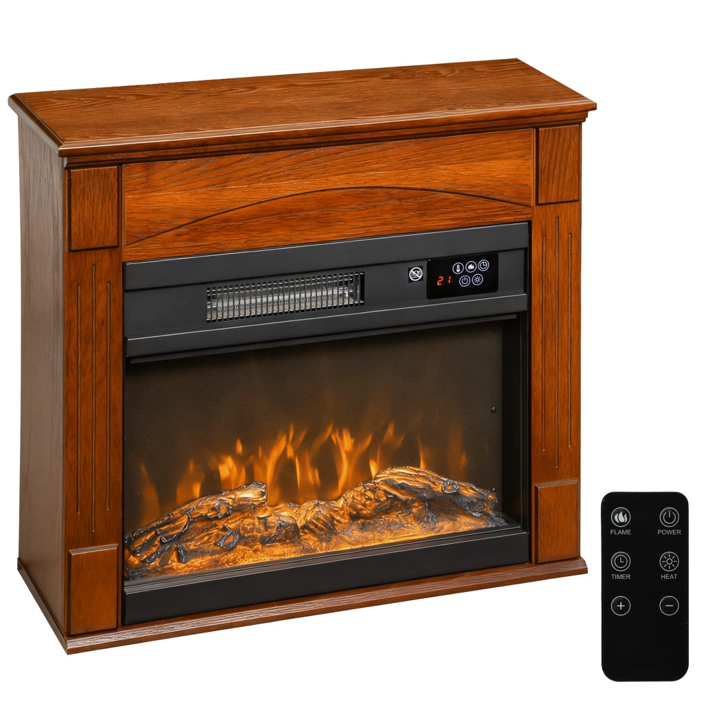 Caminetto Elettrico 1000W 2000W ¨C zephmum ¨C Effetto Fiamma 3D 6 Colori 3 Luminosit¨¤ 68.5x27.5x63cm Marrone