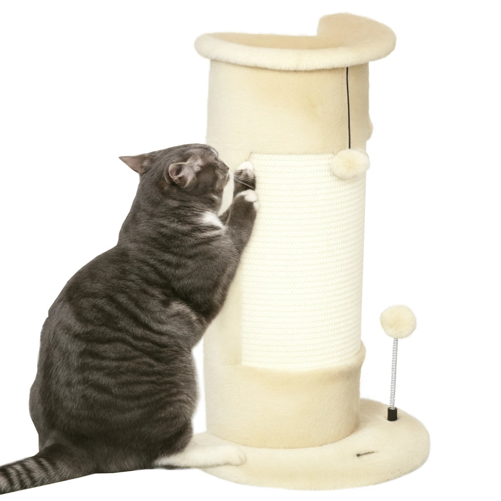 Tiragraffi per Gatti con Palline ¨C zephmum ¨C 34x25.5x58cm Beige