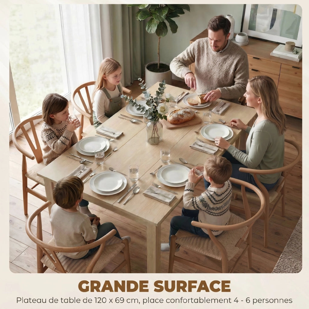 Tavolo da pranzo allungabile moderno ¨C zephmum ¨C legno effetto rovere 119x70x75 cm