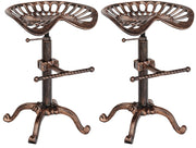 Set 2 Sgabelli Bar industriali Butch In Ghisa bronzo
