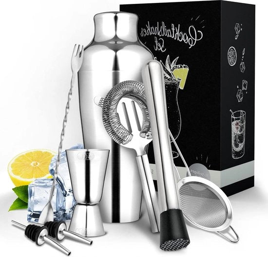 Set di Cocktail Innovativo con Shaker in Acciaio Inossidabile per Lavastoviglie Sicuro per Gin Tonic Kit per Mixer Cocktail Accessori