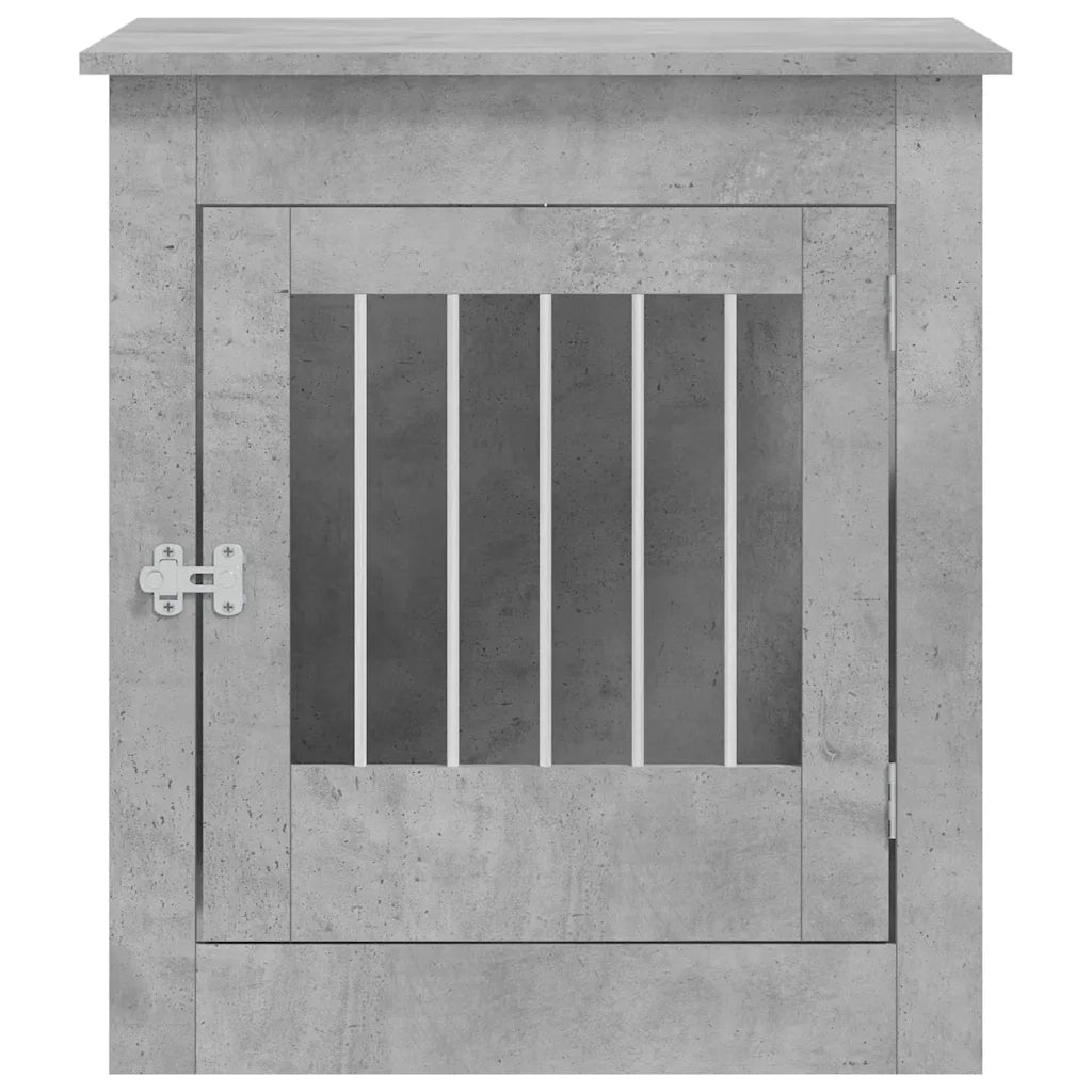 vidaXL Gabbia Cani Arredamento Grigio Cemento 64,5x80x71cm Multistrato