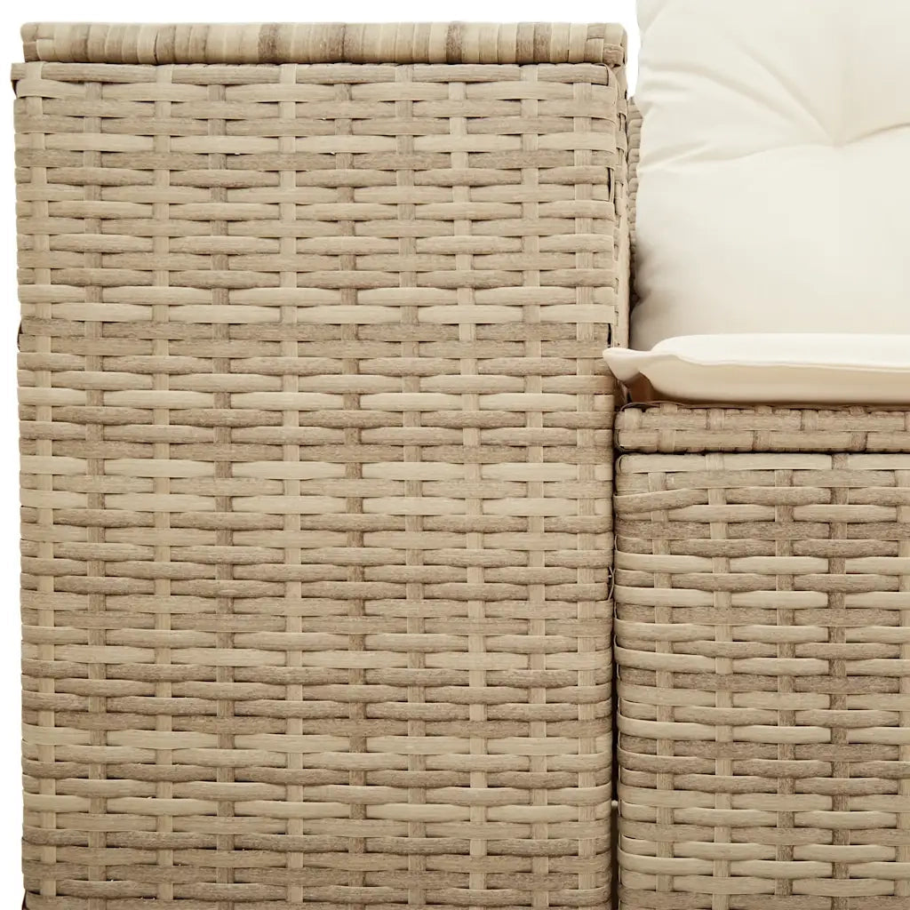Divano da Giardino con Cuscini a 2 Posti-Sofa da giardino Beige in Polyrattan 261131