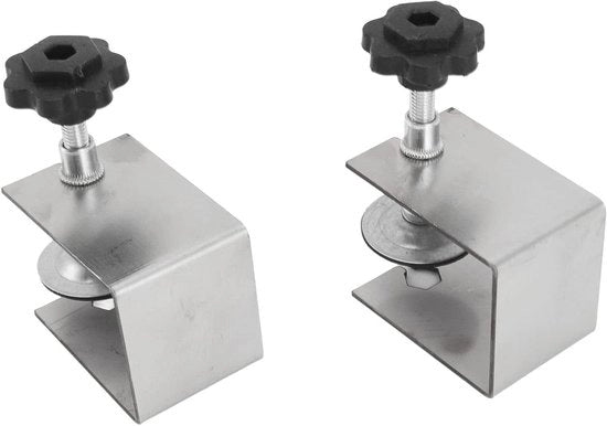 Clip di installazione frontale 2 pezzi - Facile da montare - Klem di montaggio professionale - Solida e regolabile - Antiscivolo per armadi - Codice prodotto 123456 - Modello A123