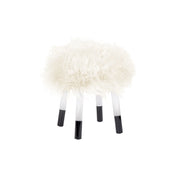 Pouf contenitore Laika 100 in ecopelliccia bianca