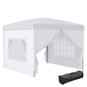 Pavillon 3x3 m ¨C zephmum ¨C Bianco Acciaio con Finestre e Borsa