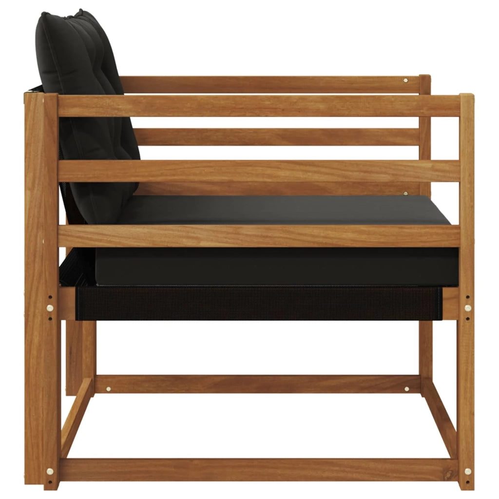 Set di divani da esterno-Sofa da giardino Legno di Acacia Massello e Textilene 290360