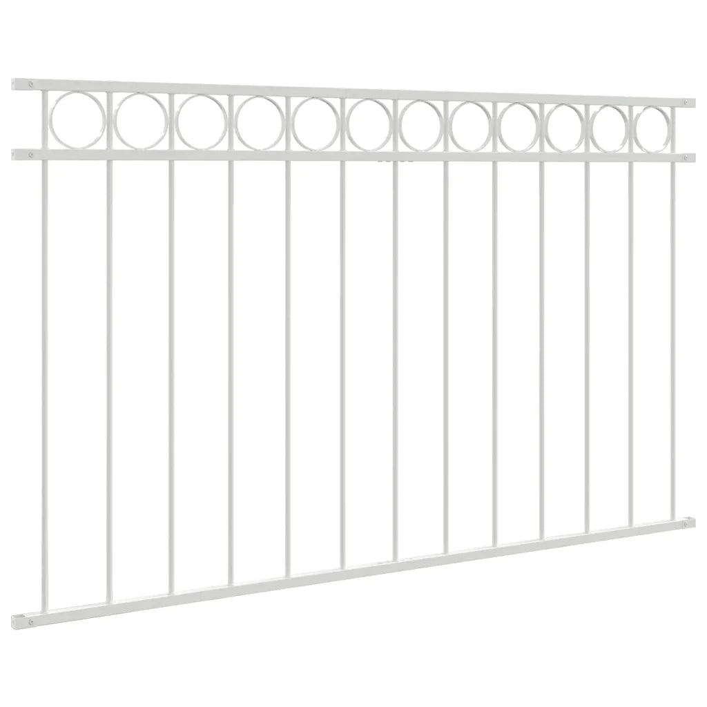 Elemento Recinzione ASSEN Bianco 170 x 80 cm Acciaio 42003926
