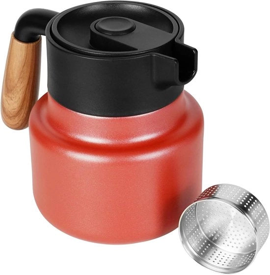 Termos doppio strato in acciaio inossidabile con maniglia in zeppa e impugnatura in plastica - 800ml/27oz termos per bevande - contenitore a vuoto isolato per tenere calda o fredda il caffè, il tè, l'acqua e le bevande
