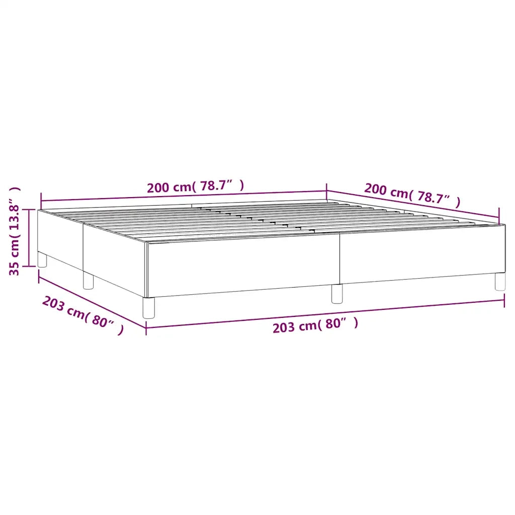 Giroletto senza Materasso-Struttura Letto Nero 200x200 cm in Tessuto 699013