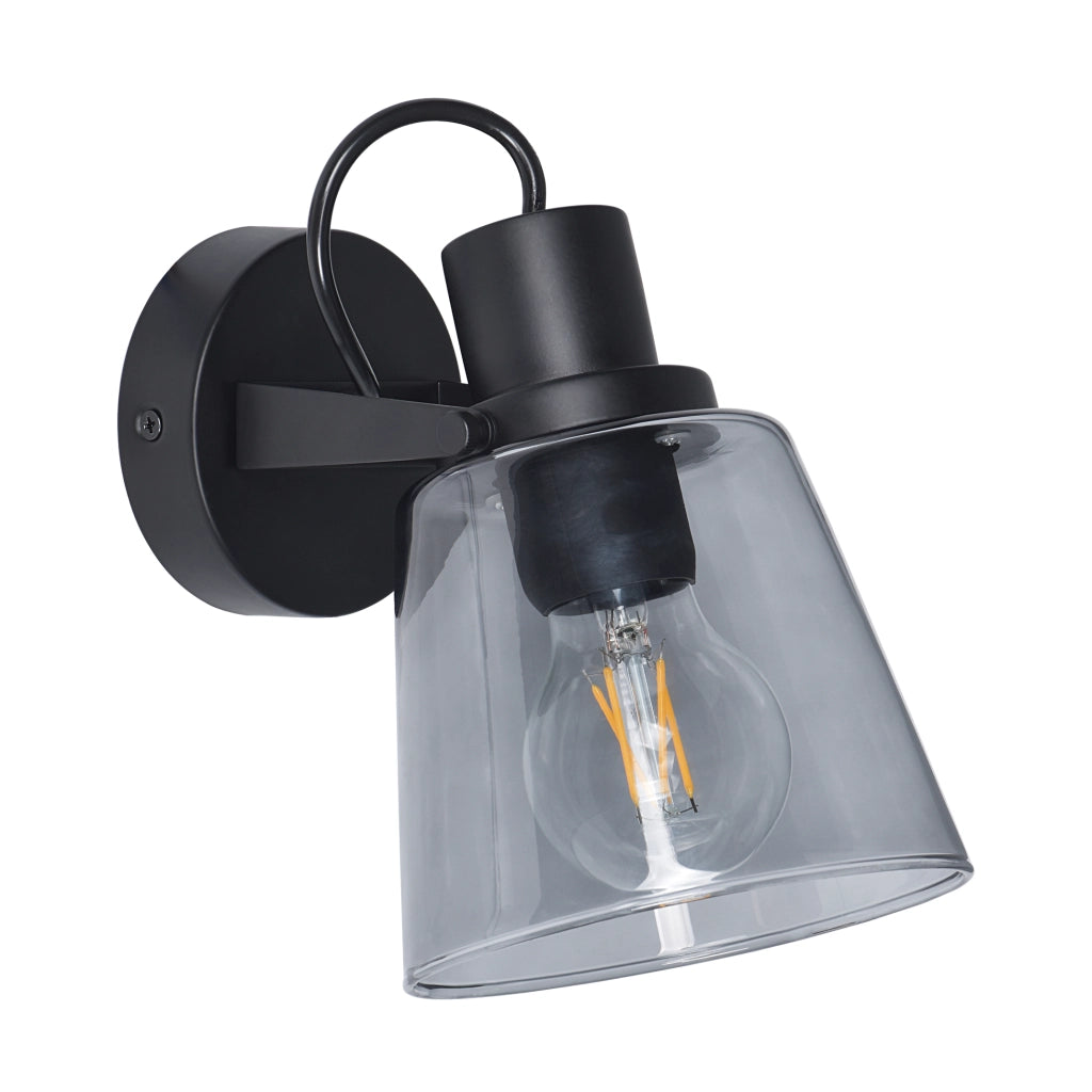Applique bagno nera vetro fumé GU10 IP44 Badosa Zuma Line