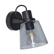 Applique bagno nera vetro fumé GU10 IP44 Badosa Zuma Line