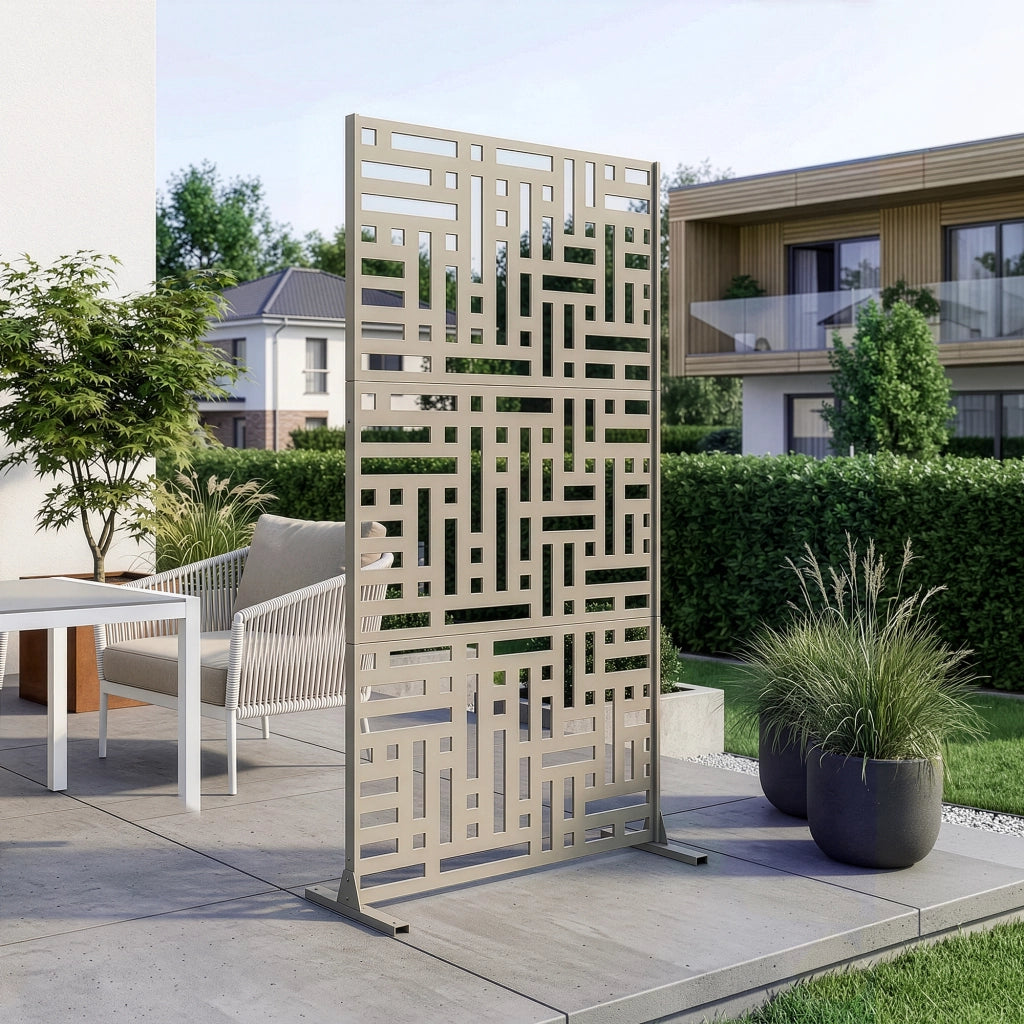 Pannello Divisorio Bernalda Struttura Traforata in Acciaio 180 x 90 cm Cachi casa.pro