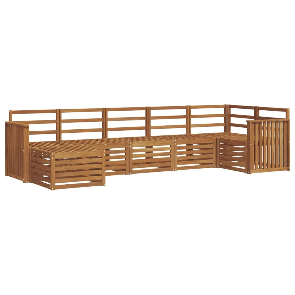 Set divani 7 pcs Naturale Legno di Acacia Massello 3375164