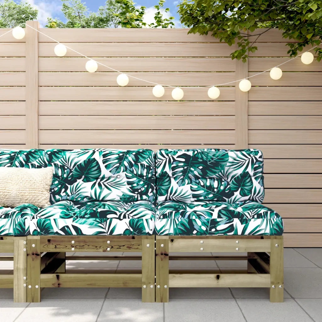 Divani Centrali da Giardino 2 pz in Legno di Pino Impregnato 825645