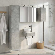 Set di mobili per il bagno 5 pcs Grigio Cemento 3407250