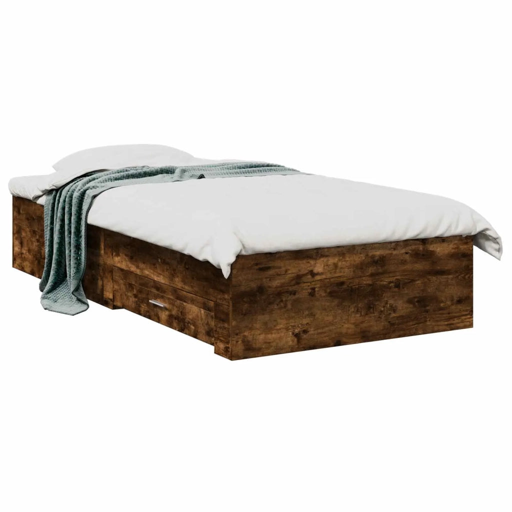 Telaio del letto con storage Rovere Fumo 80 x 200 cm 3429527