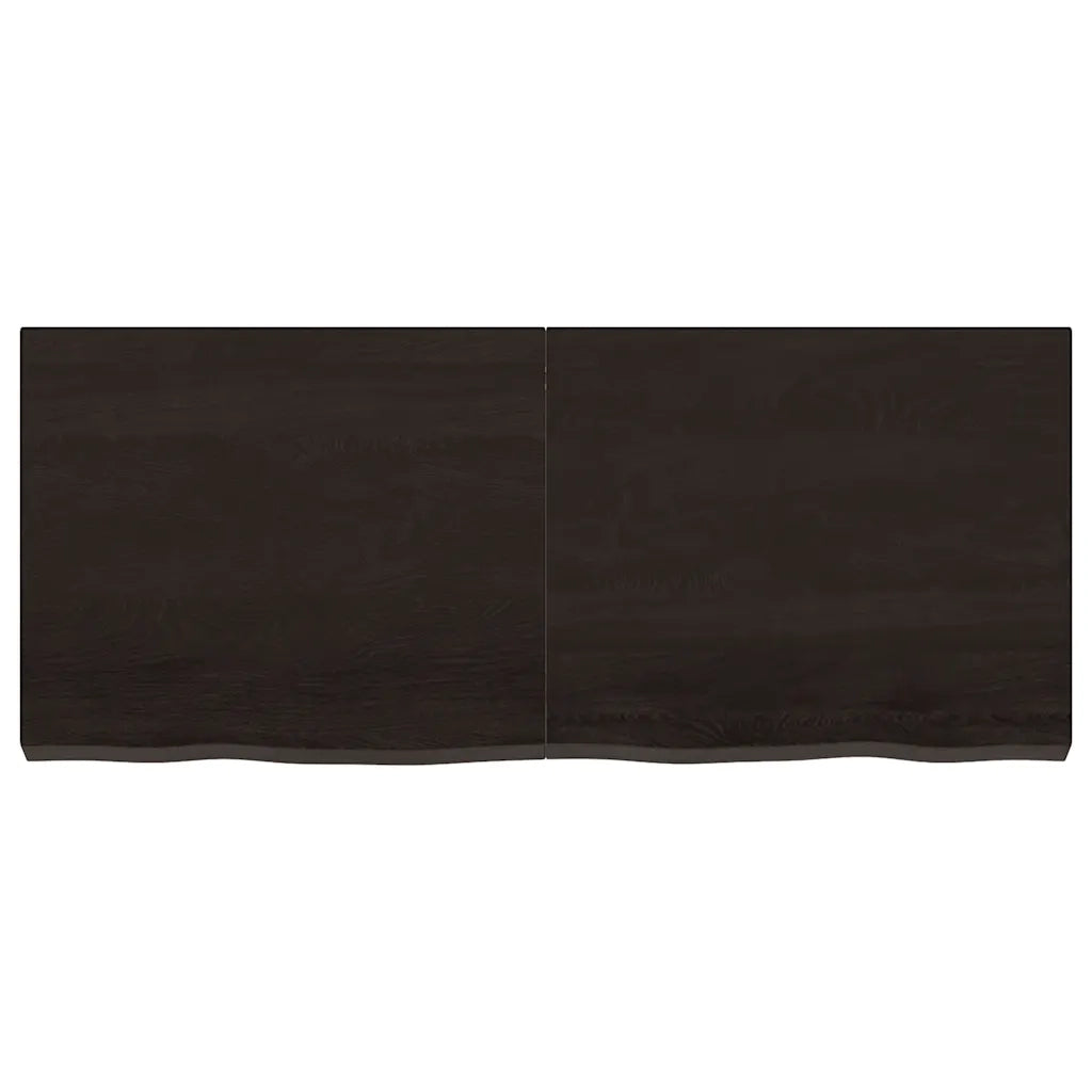 Piano Bagno Marrone Scuro 120x50x(2-6)cm Legno Trattato 3156238