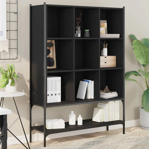 Libreria Nera 102x30x141,5 cm in Legno Multistrato 3214329